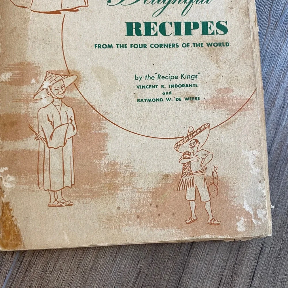 Vintage Delightful Recipes Four Corners of the World Cookbook Recipe Kings VTG‎